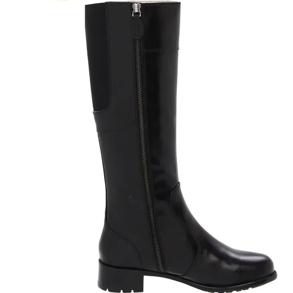 Taryn Rose Leather Riding Boot - Picture 3 of 14